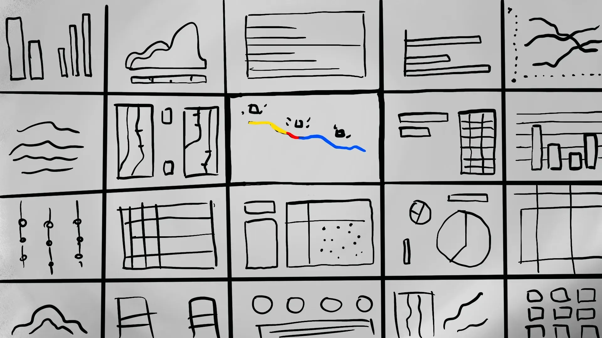 Line-art storyboard of office desk with monitor displaying live pipeline monitoring interface, highlighting remote management by Motion Giraffx.