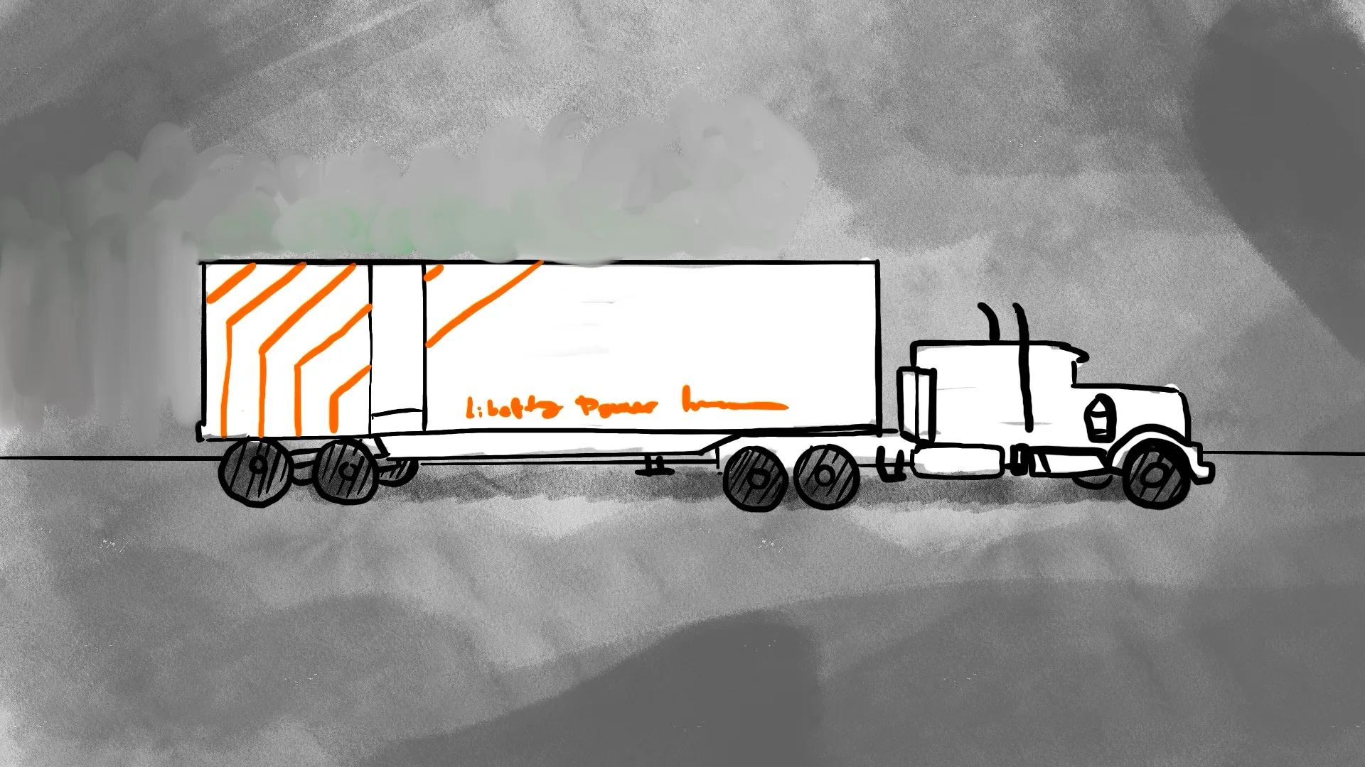 Liberty Power Innovations semi-truck delivering mobile power by Motion Giraffx