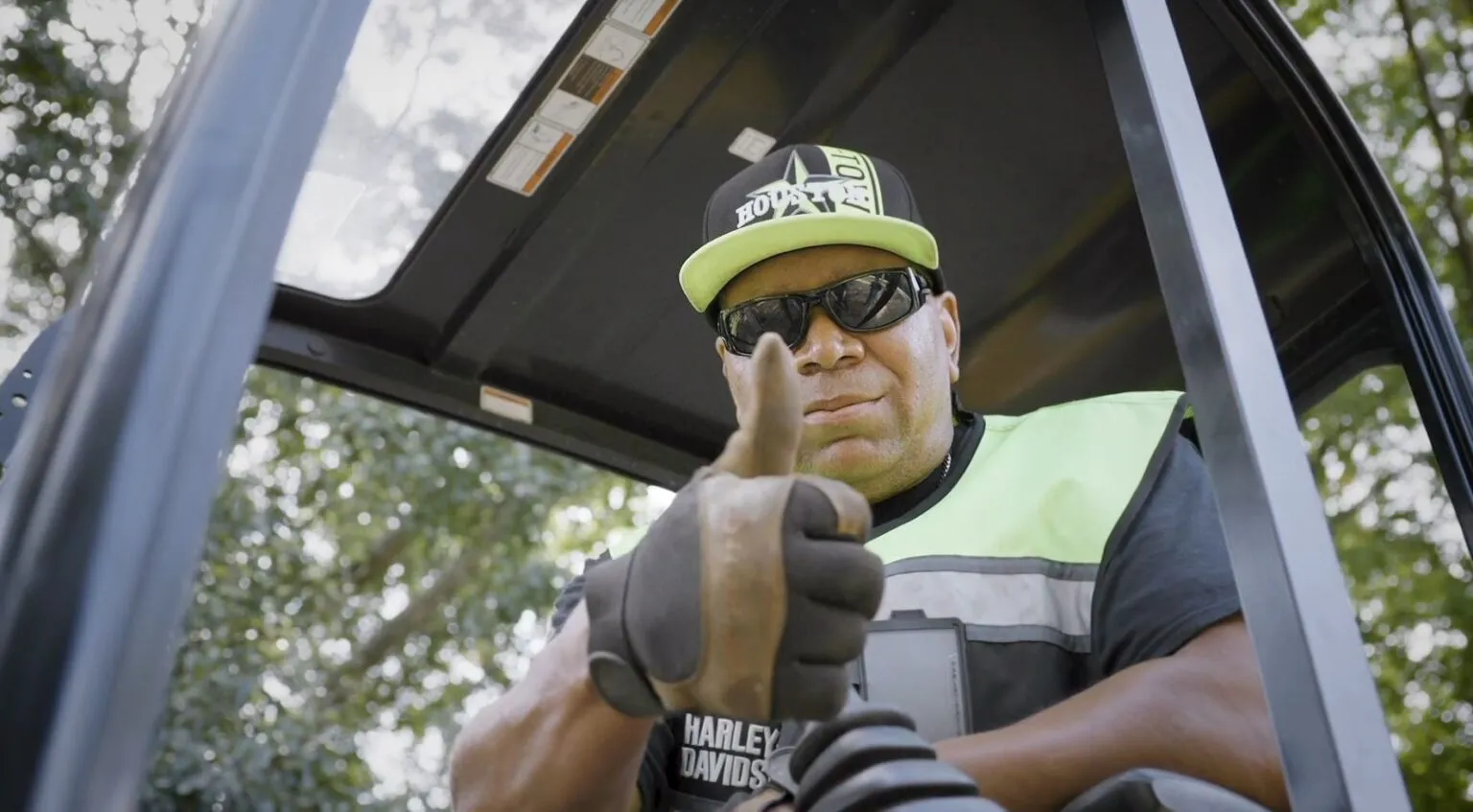 Houston video production team filmed a construction worker