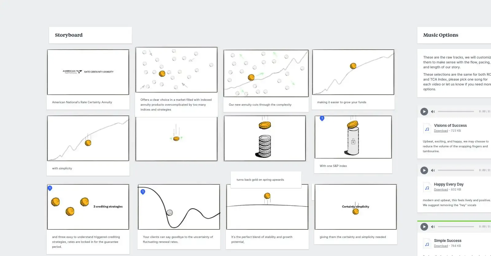 RCA video storyboard