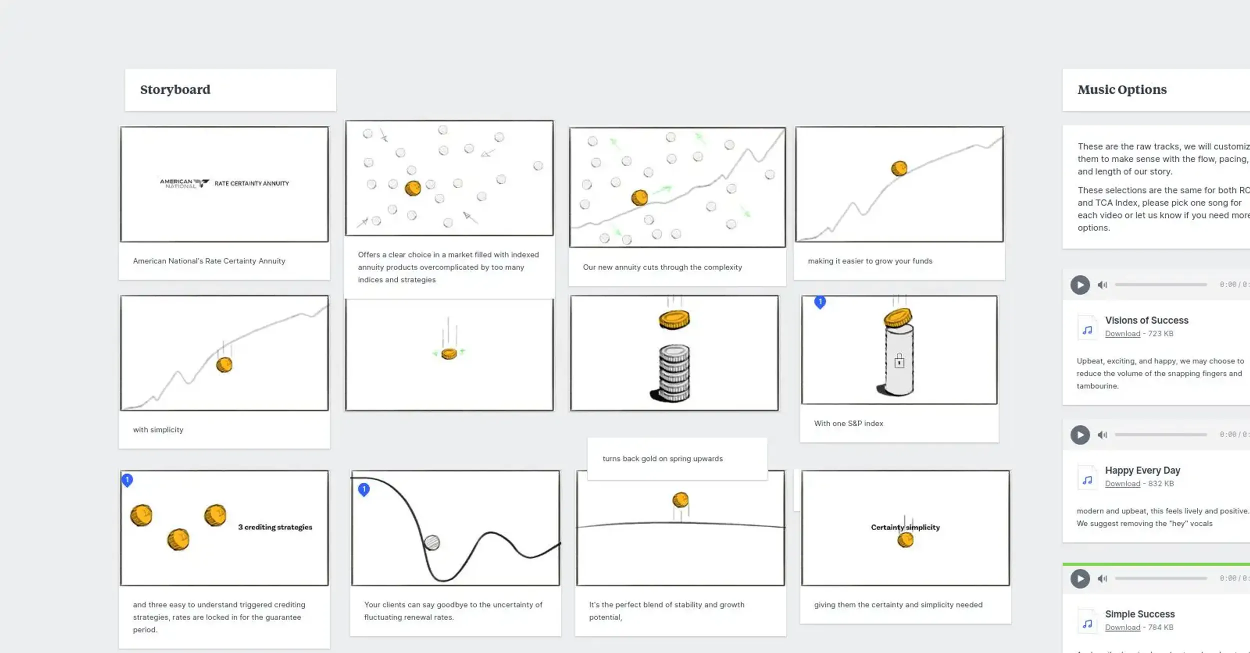RCA video storyboard
