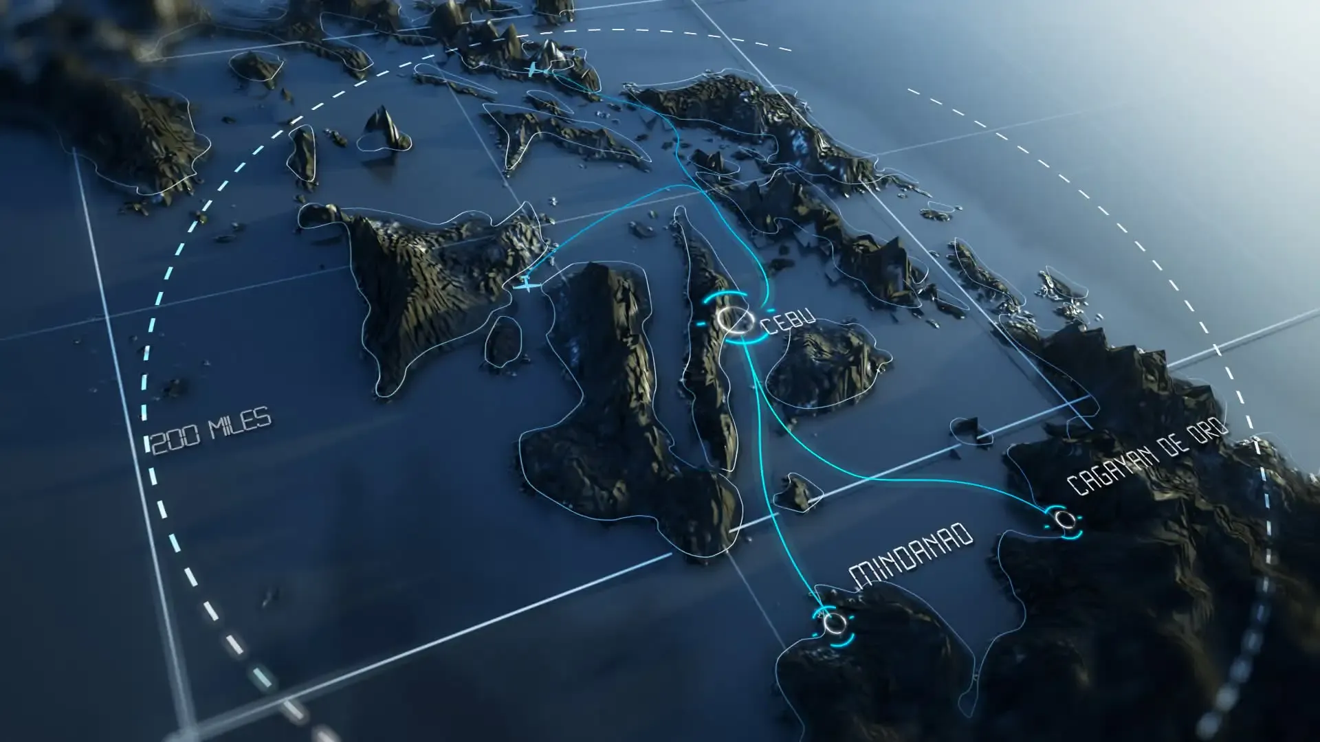 Regent Seagliders on a map island-hopping.