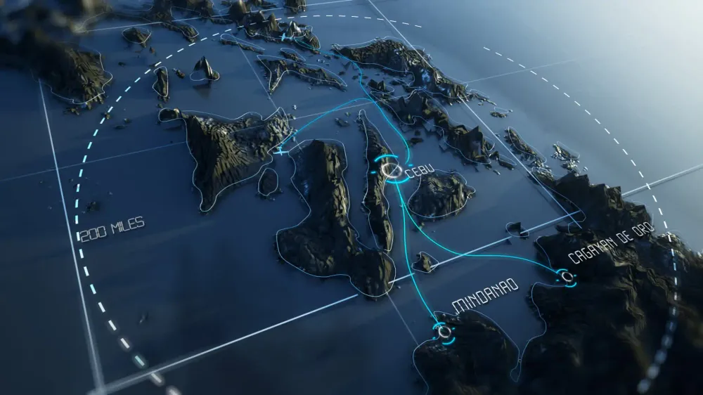 Regent Seagliders on a map island-hopping.