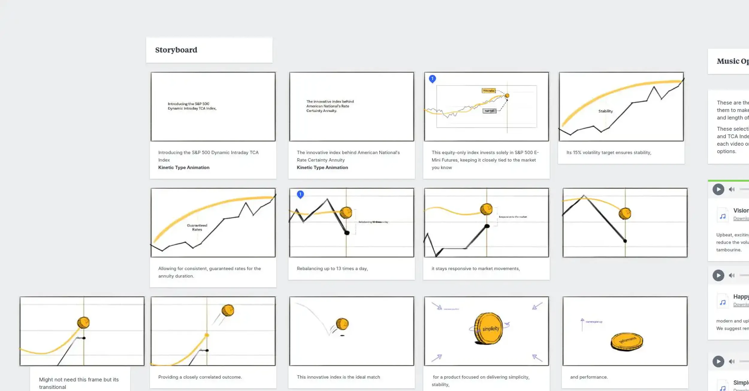 TCA video storyboard