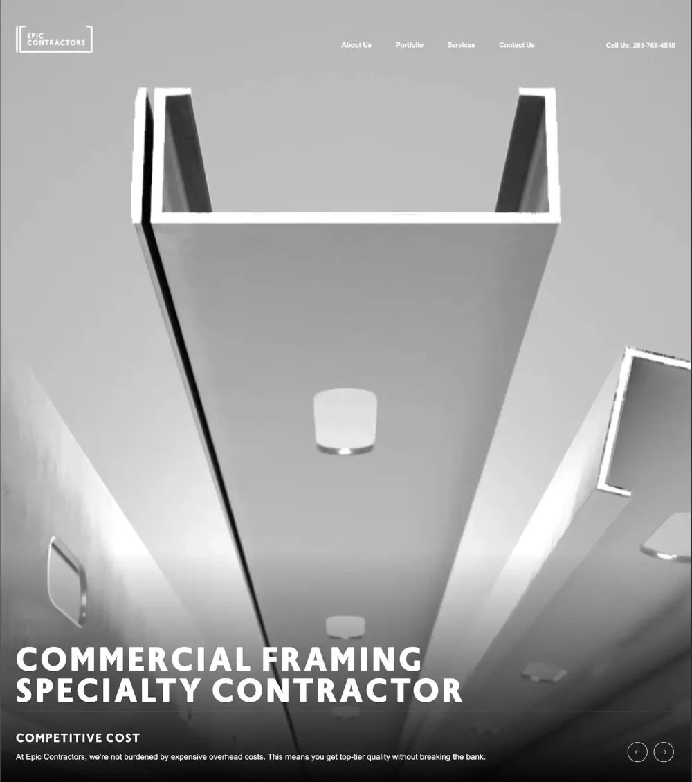 Epic Contractors workers installing a wall