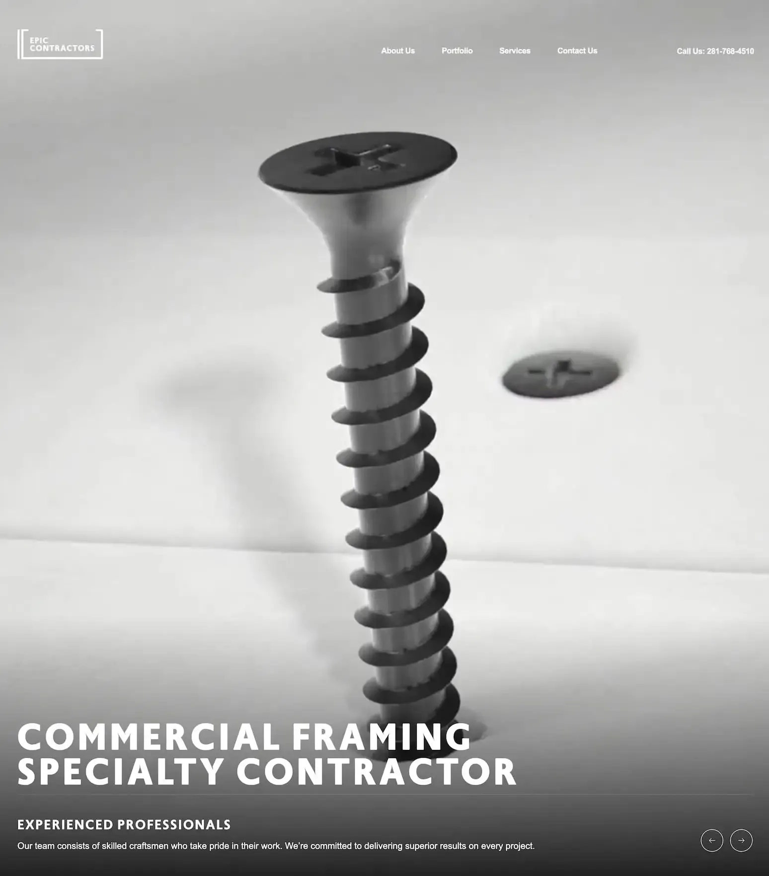 Epic Contractors workers installing a wall