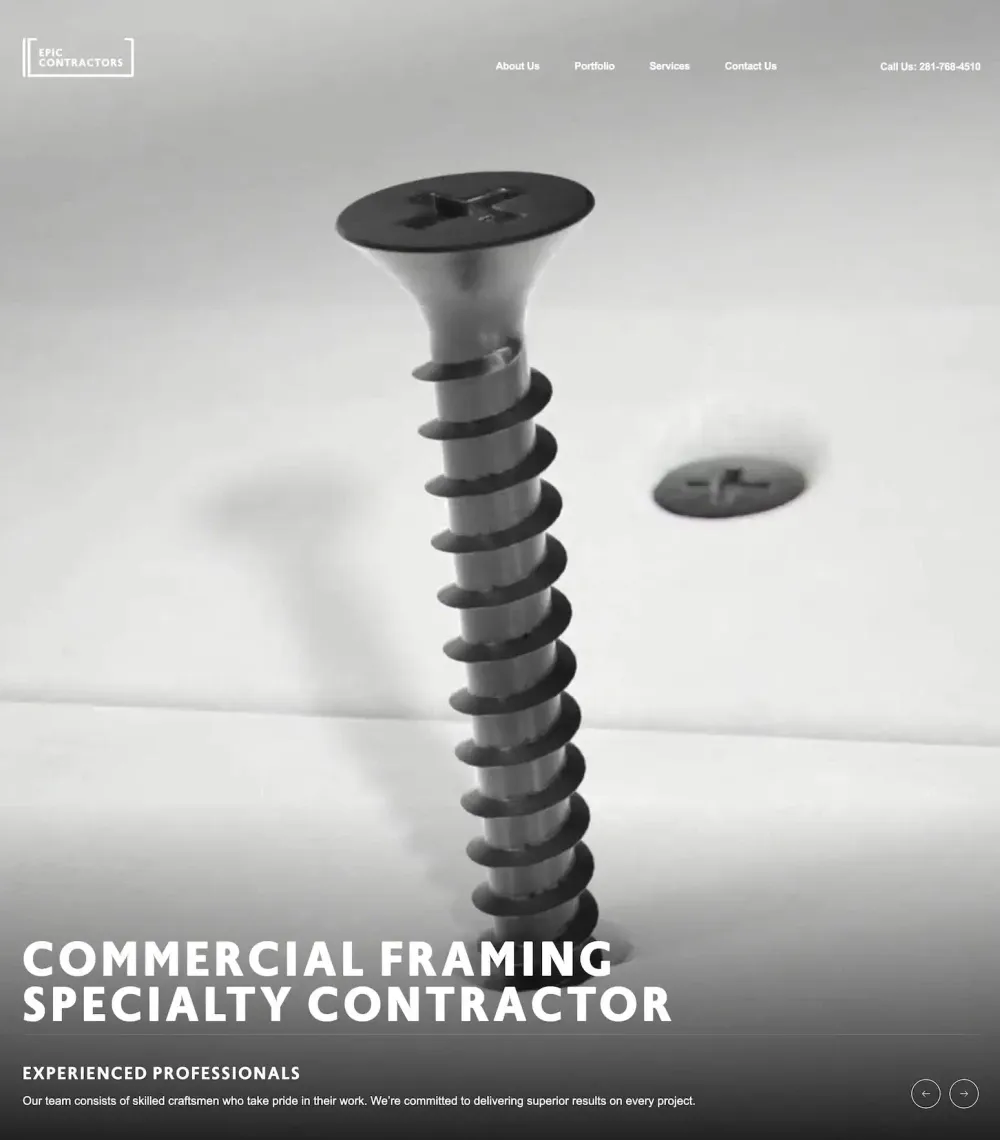 Epic Contractors workers installing a wall