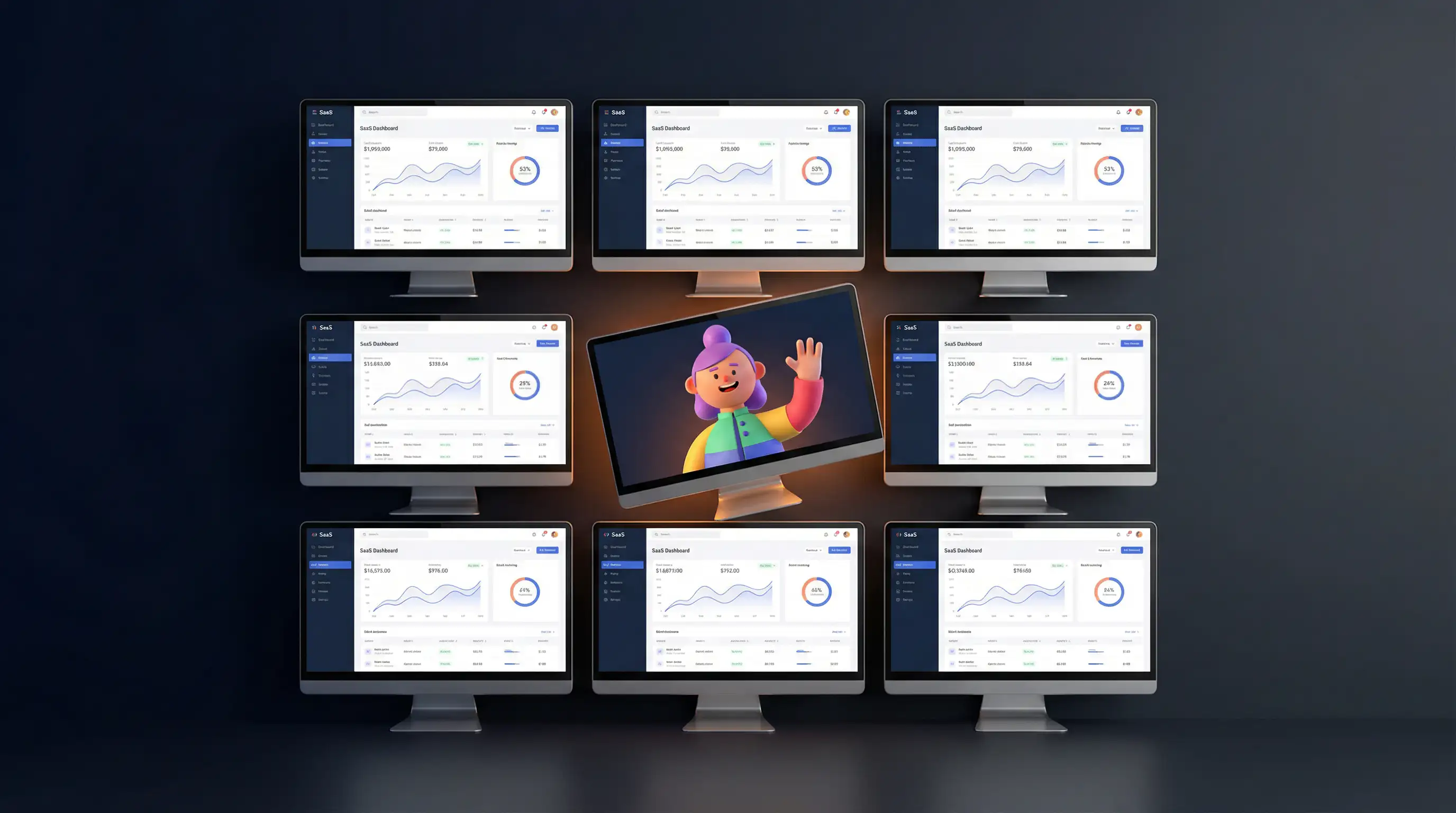 Abstract animation frames showing software concept visualization versus literal screen recording comparison